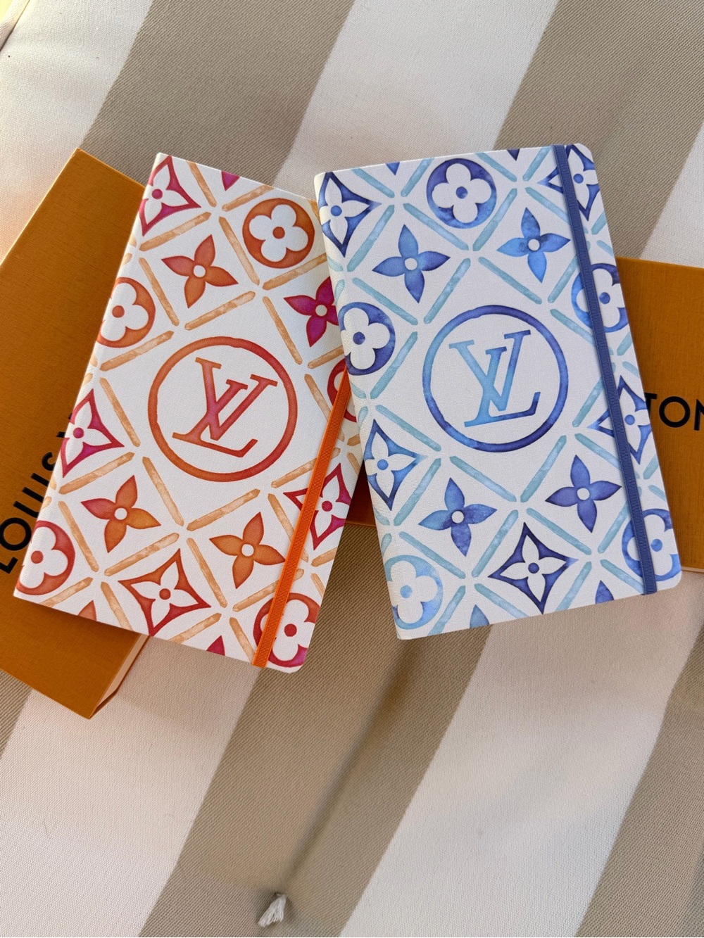 Louis Vuitton By The Pool Blue Watercolor Collection Jane notebook journal - Picture 4 of 6